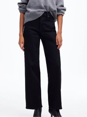 Madewell The Perfect Vintage Wide-Leg Jean - Black